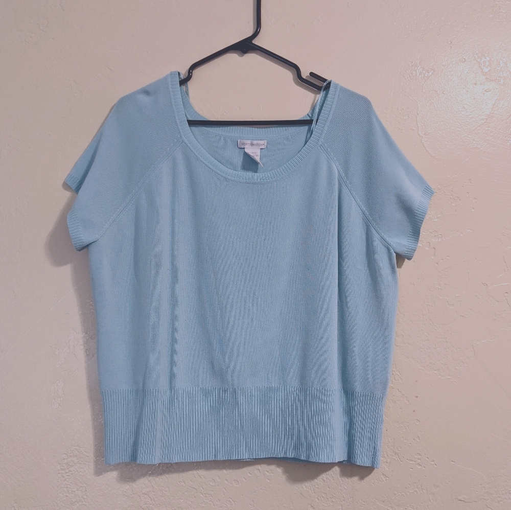 Baby blue scoop neck